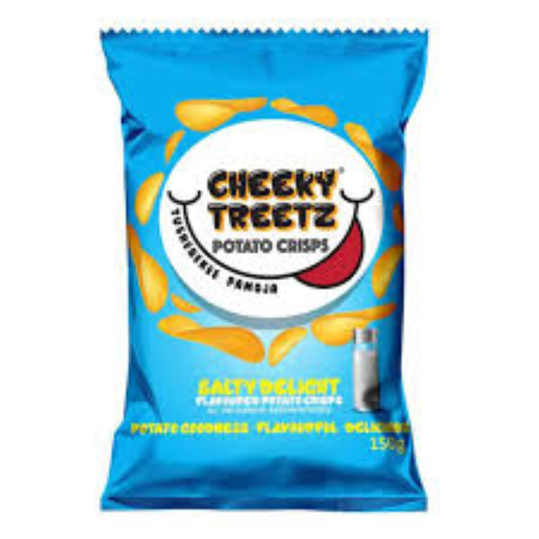 CHEEKY TREETZ POTATO CRISPS SALTED 150G